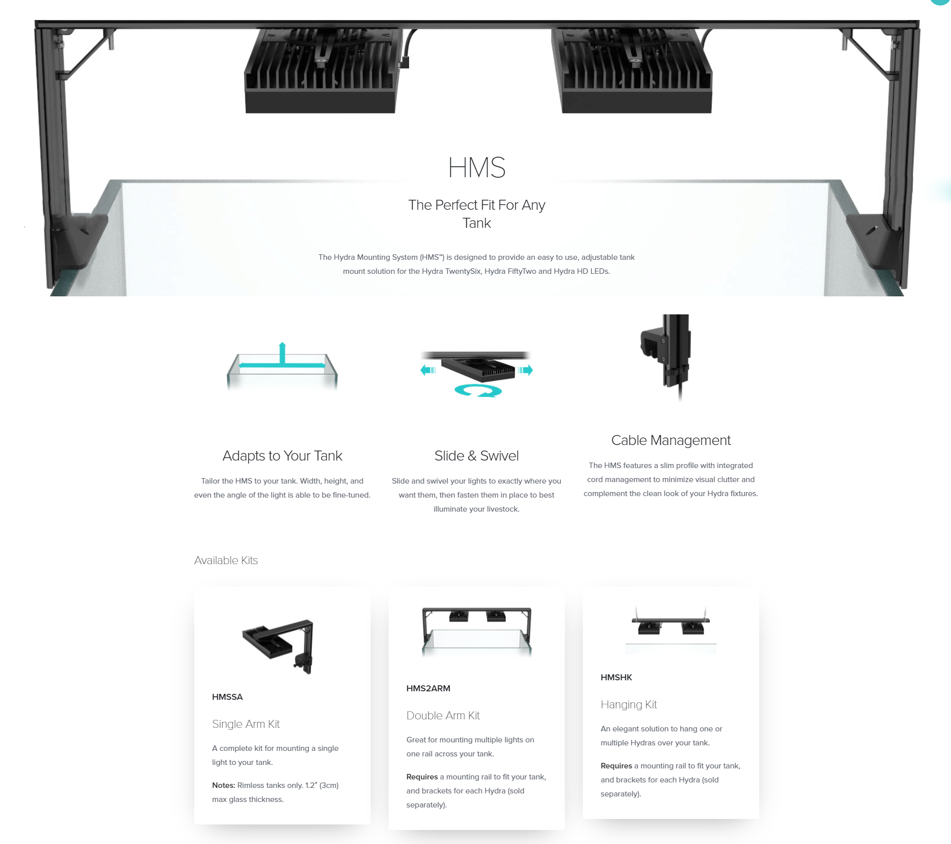 thumbnail image 2 of AquaIllumination HMS Hydra LED Light Mounting System Rail – Multiple Sizes 2 of 4