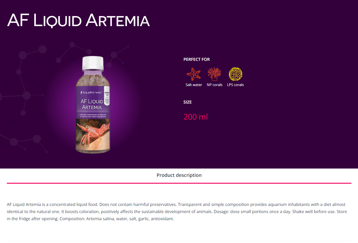 Liquid Artemia 1