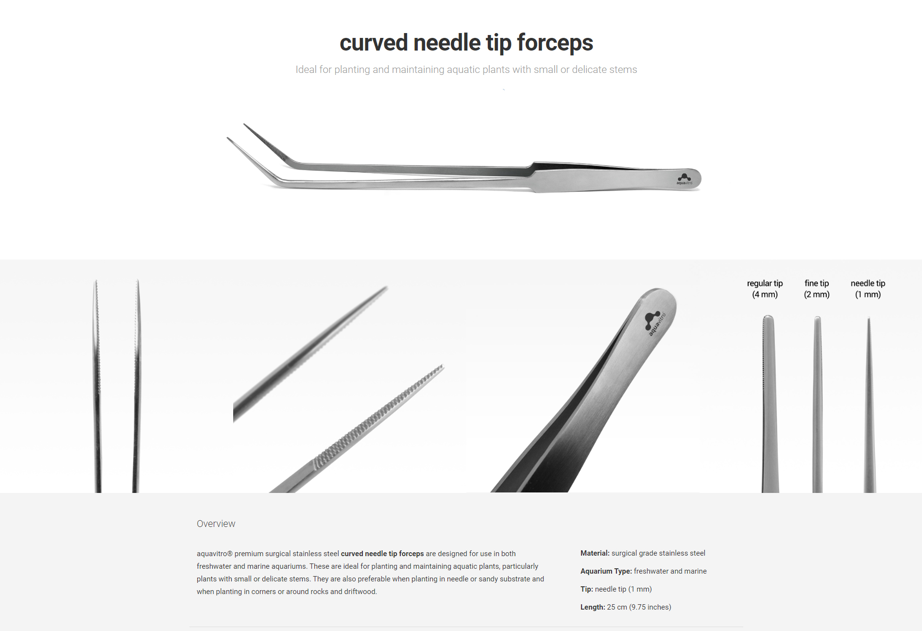 Curved Needle Tip Forceps